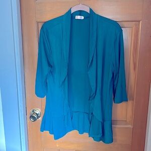 Teal 1/2 sleeve length top